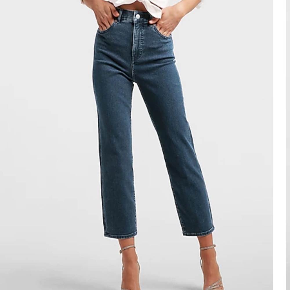 Cropped Straight High Rise Jeans